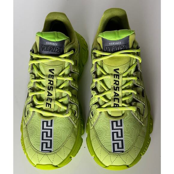 NIB $895 Versace Trigreca Chain Reaction Sneakers Citron 11.5 (44.5) IT DSU8094 main image 9